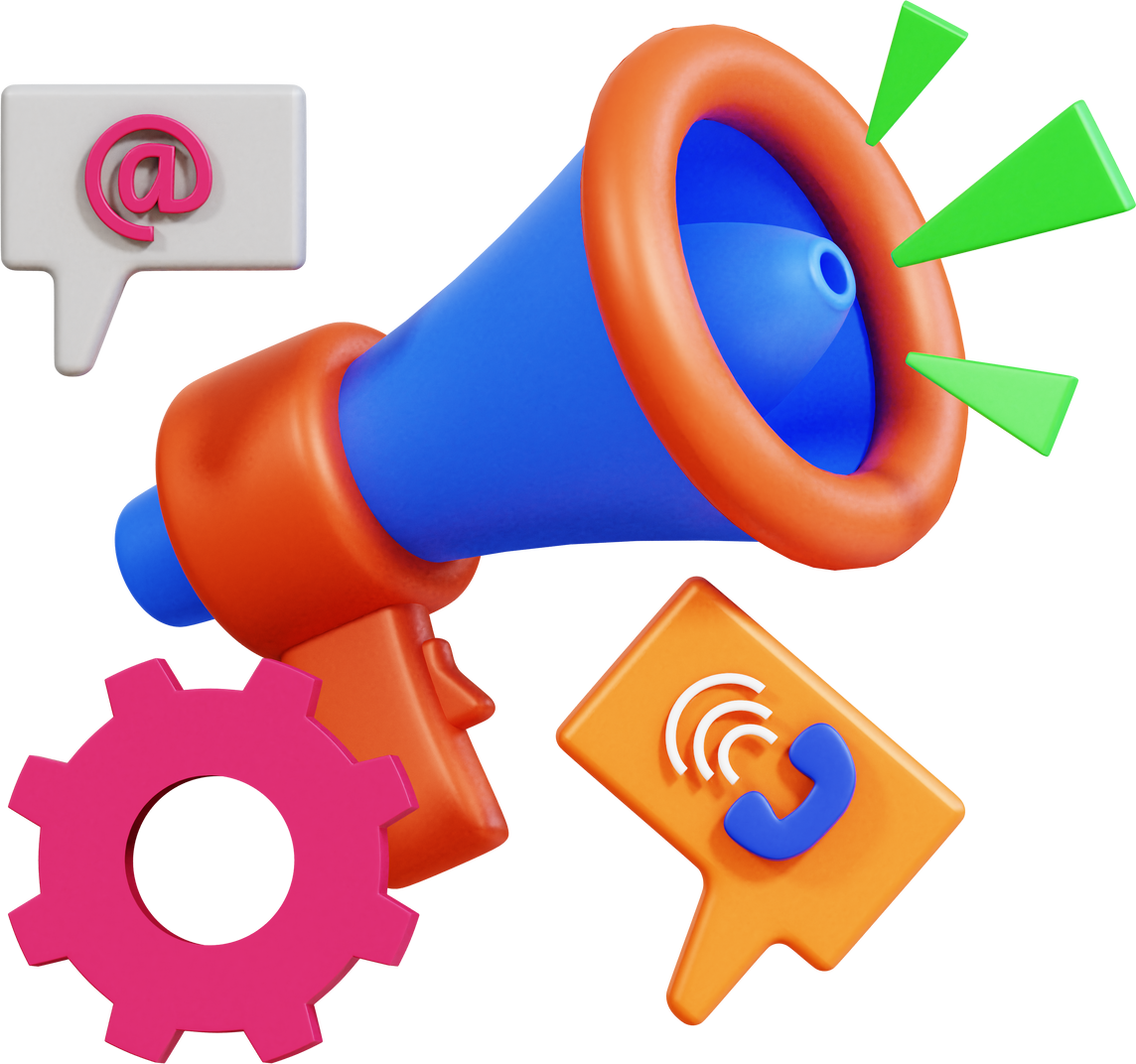 marketing automation 3d icon