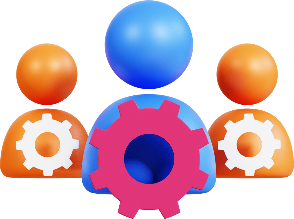 team management 3d icon